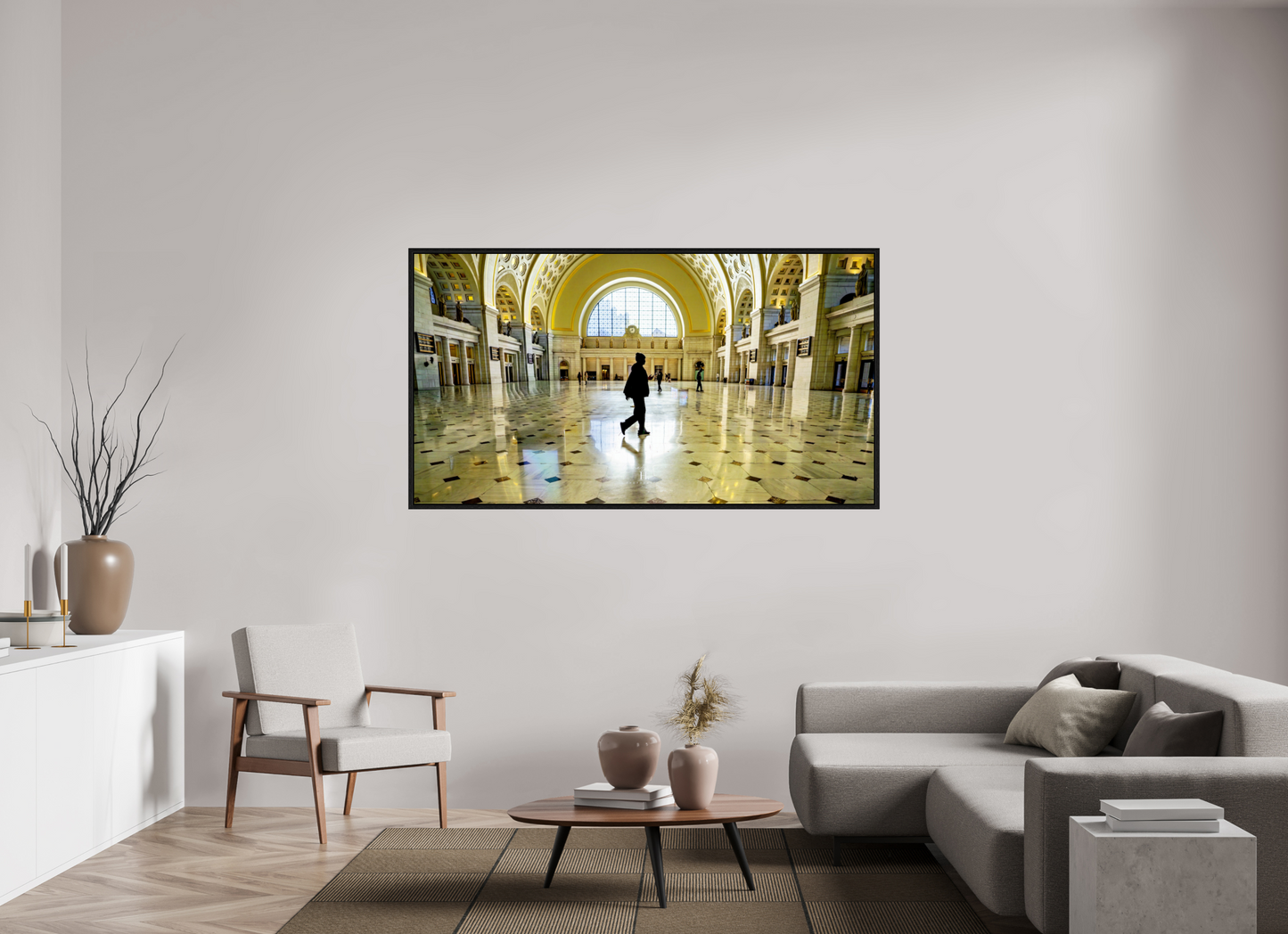 71.8 x 39″, Floater Frame Passing Through