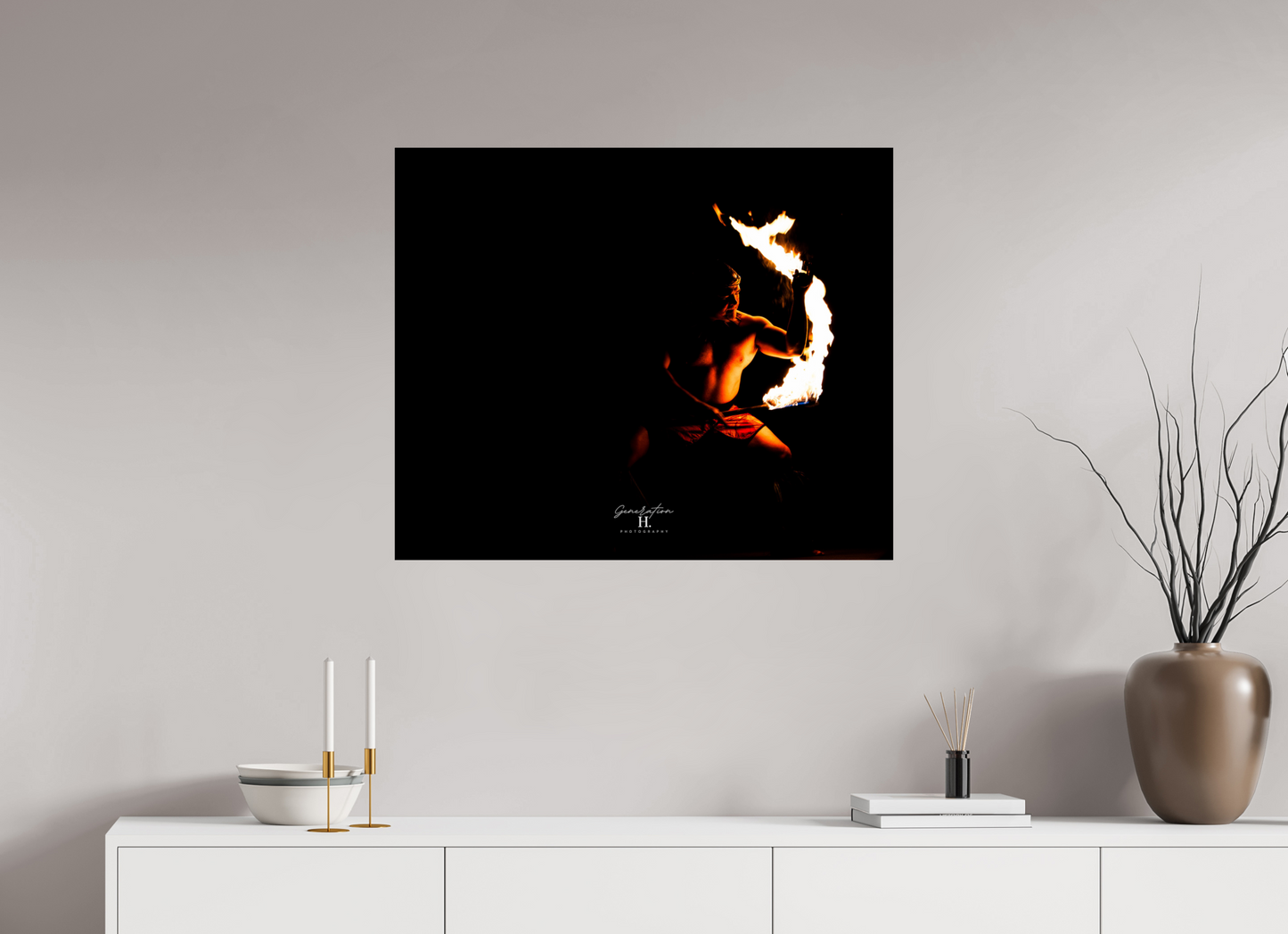 33.8 x 28″, Photo Print On Fuji Crystal DP II Carry the Fire
