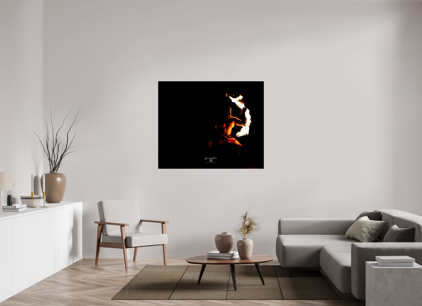 51.9 x 43″, Photo Print On Fuji Crystal DP II Carry the Fire