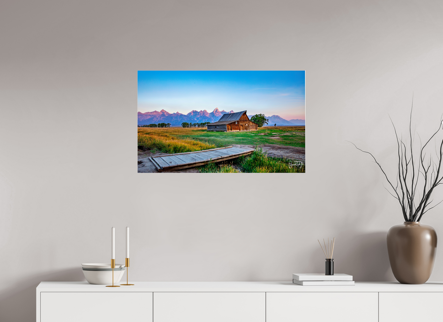32.9 x 20″, Photo Print Under Acrylic Glass Montana