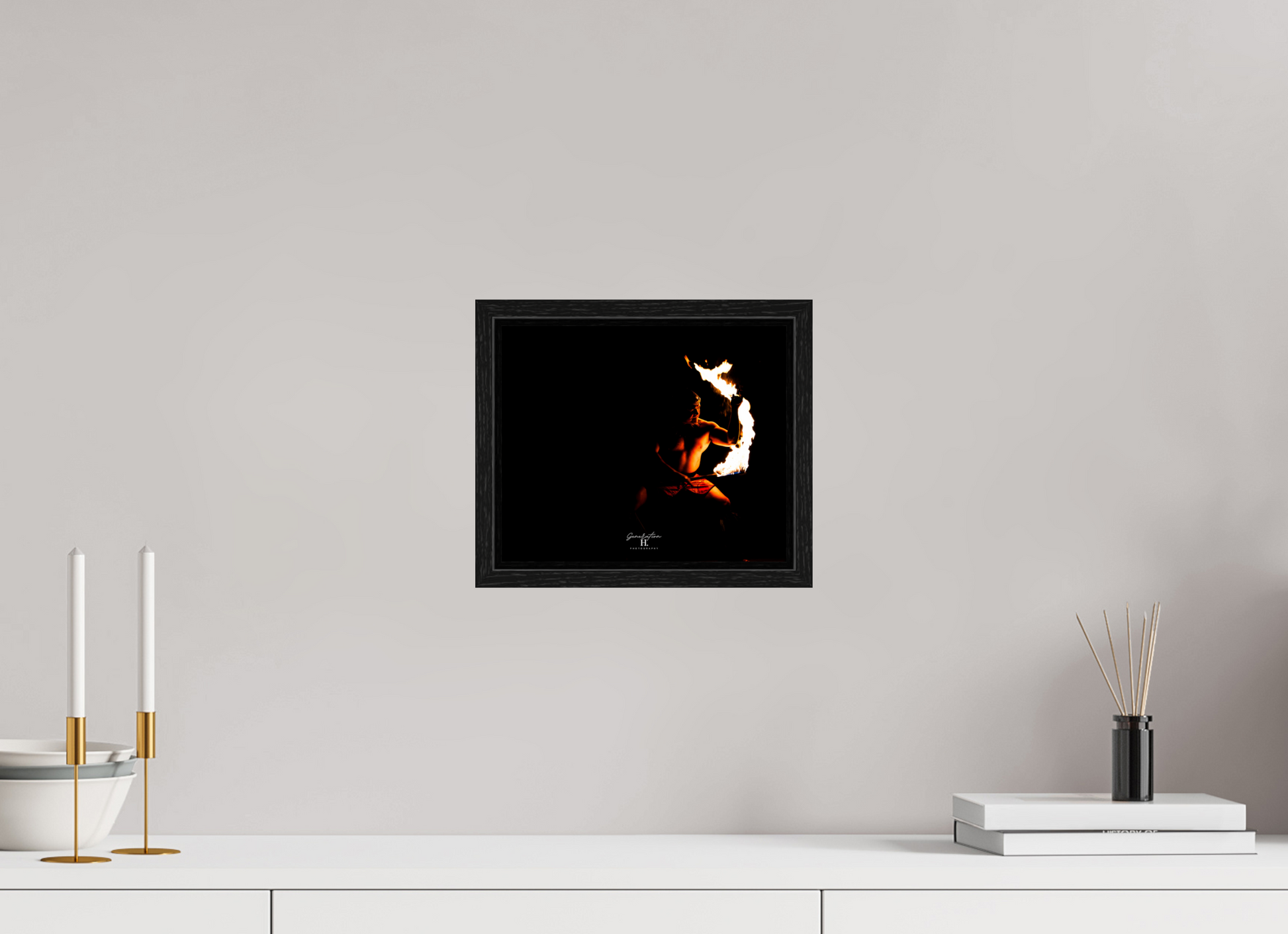 9.6 x 8″, Floater Frame Carry the Fire