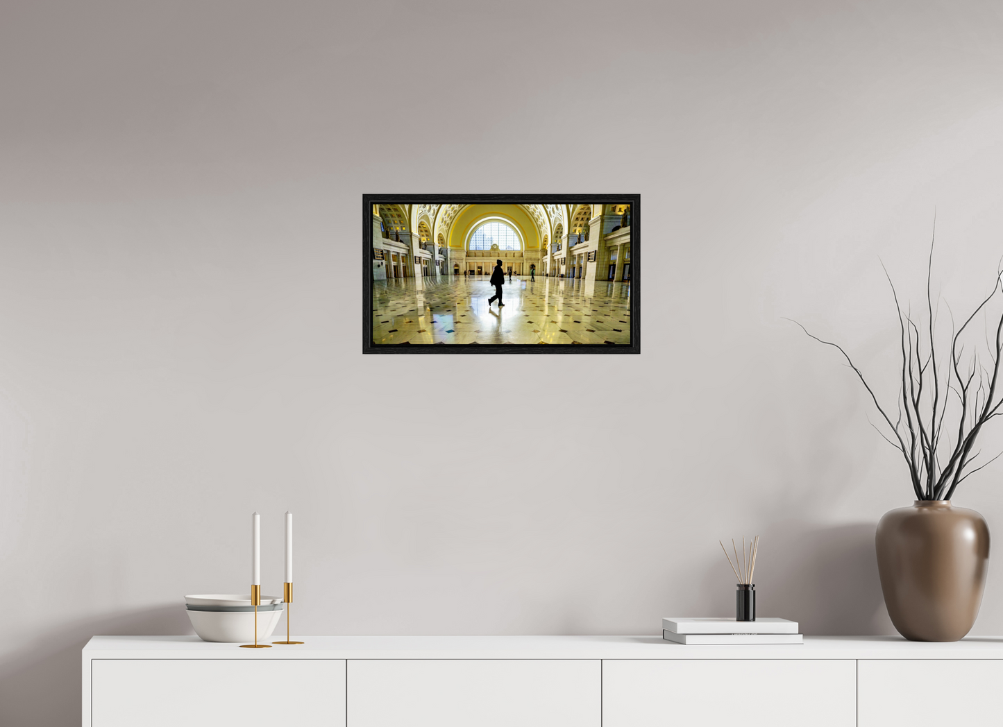 22.1 x 12″, Floater Frame Passing Through