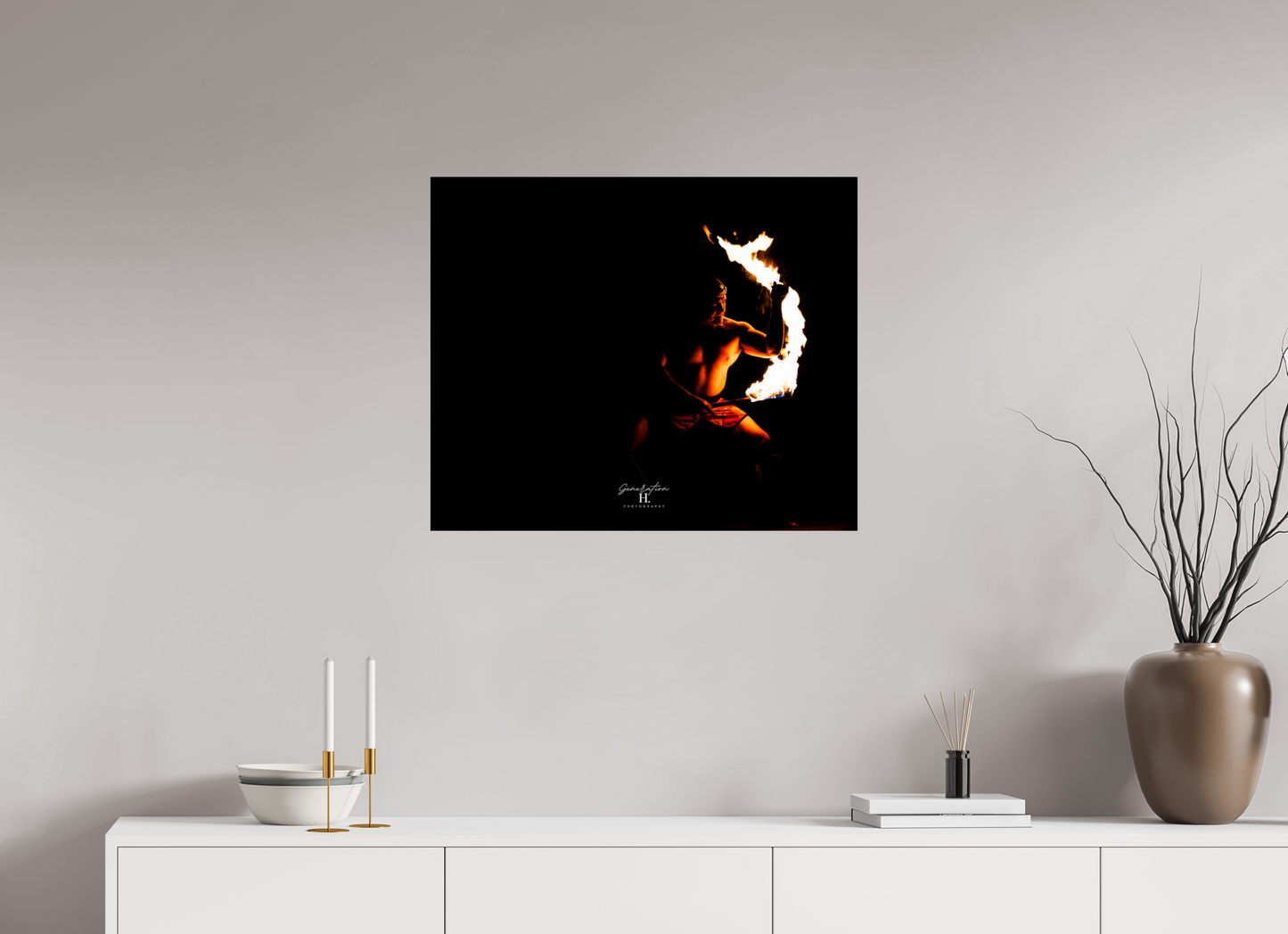 29 x 24″, Photo Print On Fuji Crystal DP II Carry the Fire