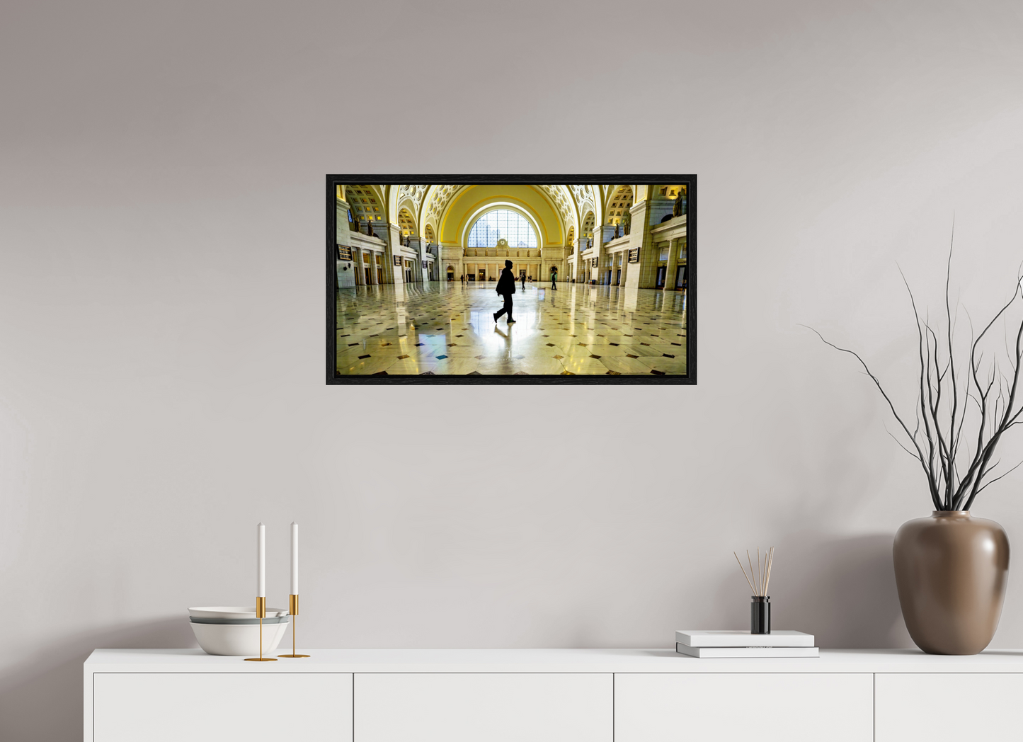 29.4 x 16″, Floater Frame Passing Through