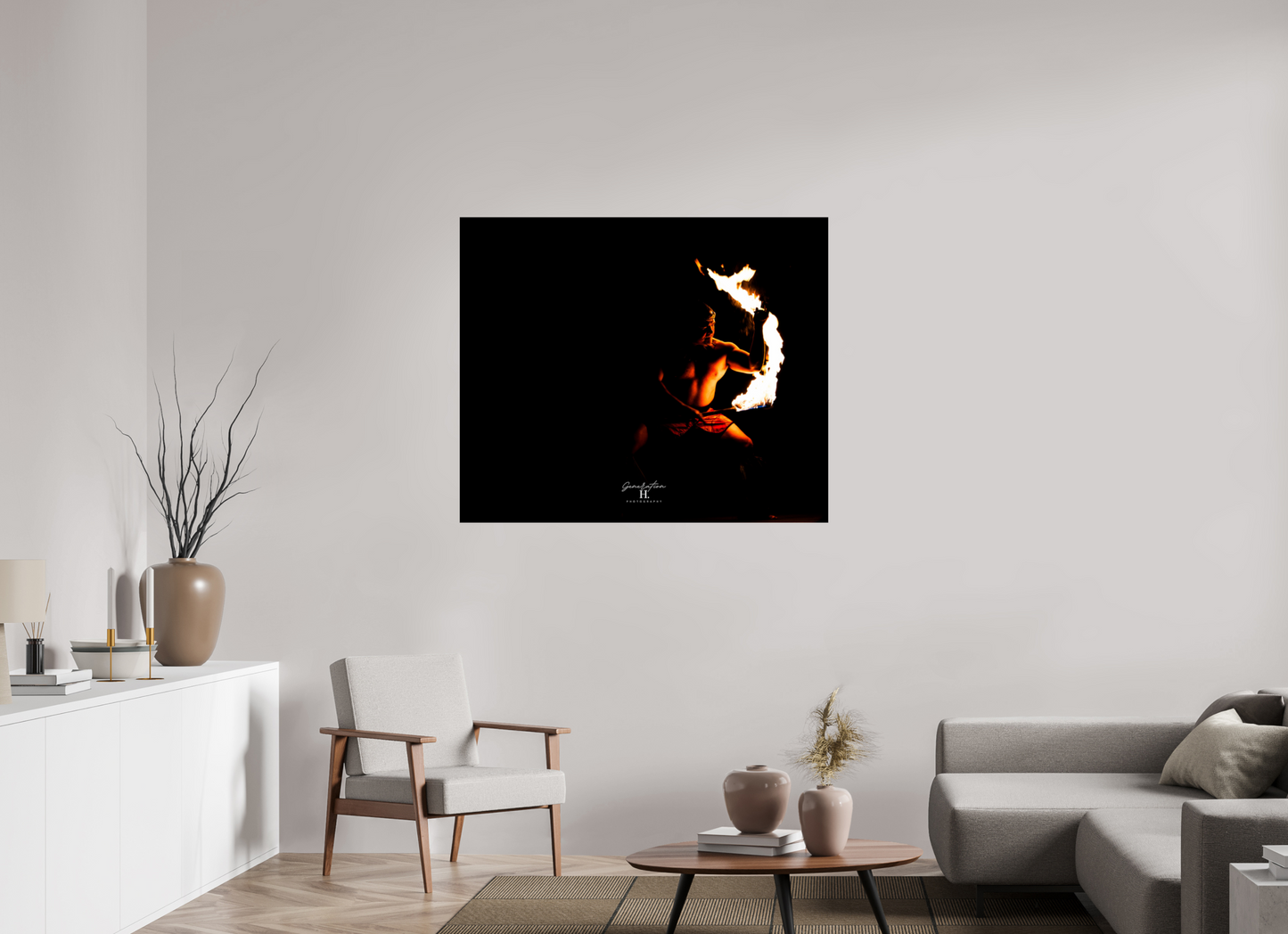 47.1 x 39″, Photo Print On Fuji Crystal DP II Carry the Fire