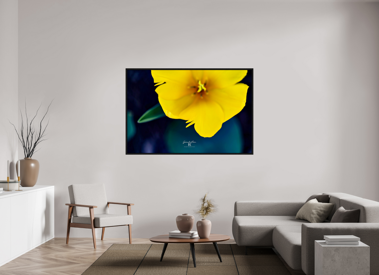 66 x 44″, Floater Frame Radiant
