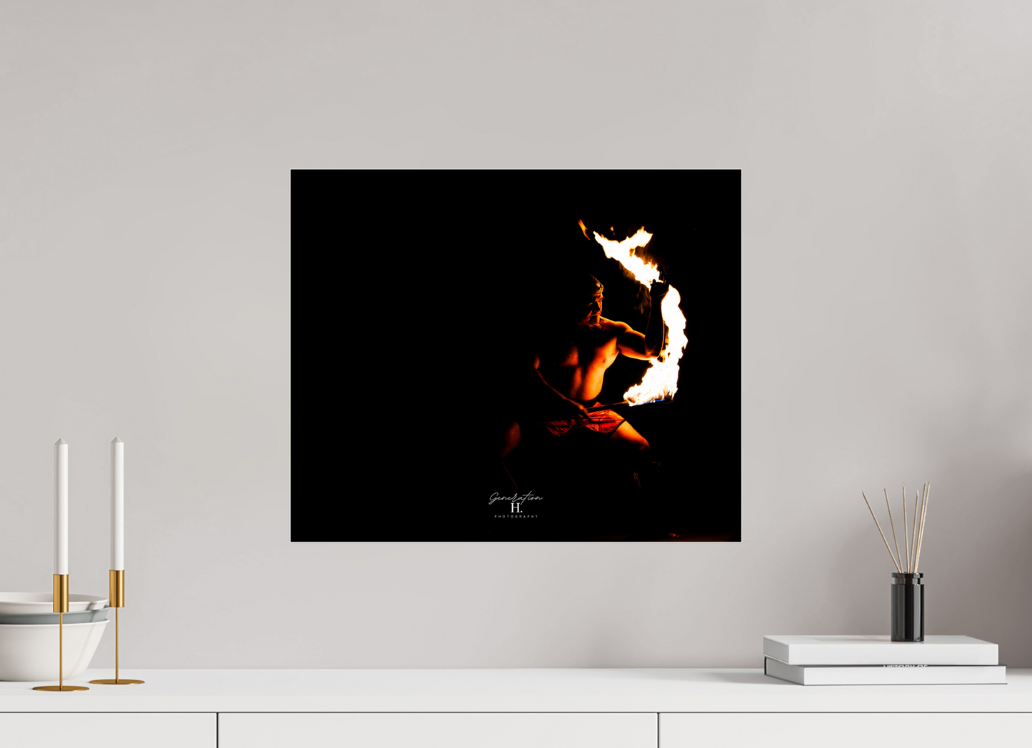 19.3 x 16″, Photo Print Under Acrylic Glass Carry the Fire